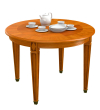 Jídelní stůl kulatý 4 nohy 105 cm, 06x532, speciální barva