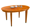 Jídelní stůl oválný 4 nohy 145x99 cm, 06x540, ořech antik