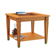 Konferenční stolek  dřevěná deska 64x64 cm 06x550, ořech antik