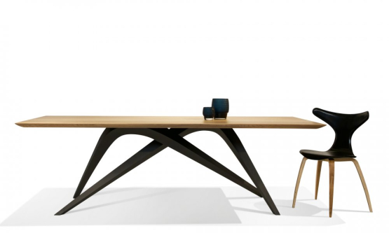 Jídelní stůl CROSS masiv dub, ořech, jasan, Jasan masiv, 220x100v76 cm