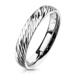 316Steel Jemný prsten z oceli s rytím Velikost prstenu: 61 mm