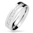 316Steel Luxusní dámský prsten se zirkony Velikost prstenu: 56 mm