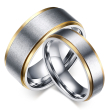316Steel Prsten z chirurgické oceli snubní s drážkou Velikost: Pánský, Velikost prstenu: 61 mm