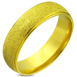 316Steel Prsten z chirurgické oceli zlatý broušený Velikost prstenu: 56 mm