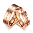316Steel Snubní prsteny z oceli pro páry rosegold Velikost: Dámský, Velikost prstenu: 53 mm
