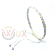 Minimalistický perleťový náramek lila korálek Pánská....18cm, Světle modrá, Ø 1mm