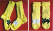 Jarní velikonoční ponožky - Kočičky