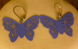 Náušnice - motýl modrý