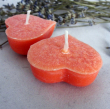 Oranžové srdíčko - plovoucí svíčka