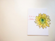 Přáníčko ruční práce "Květiny" - slunečnice
