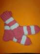 Ručně pletené ponožky - velikost 5-6